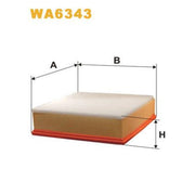 WIX Engine Air Filter WA6343