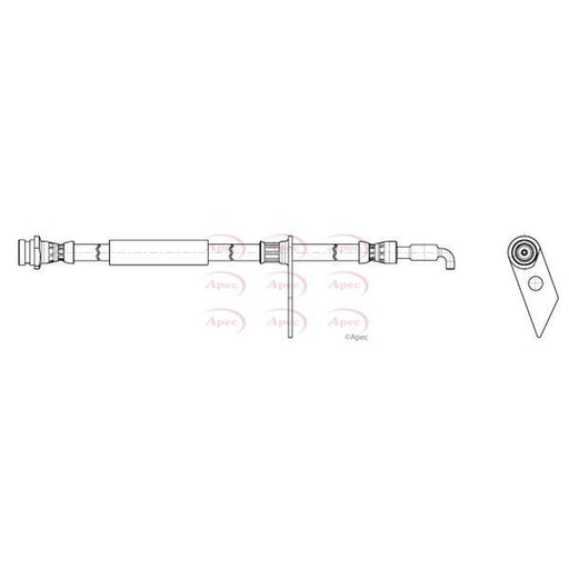 Apec Brake Hydraulic Hose Line Front Left fits Ford Galaxy III 2015-2023 1.5 2.0