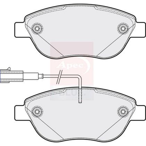 Apec Front Brake Pad Set fits Abarth 500 / 595 / 695 2008 on 1.4