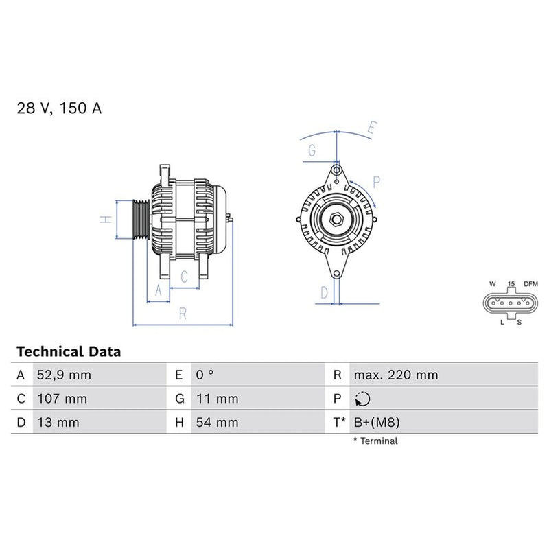 Bosch Car Alternator 12V