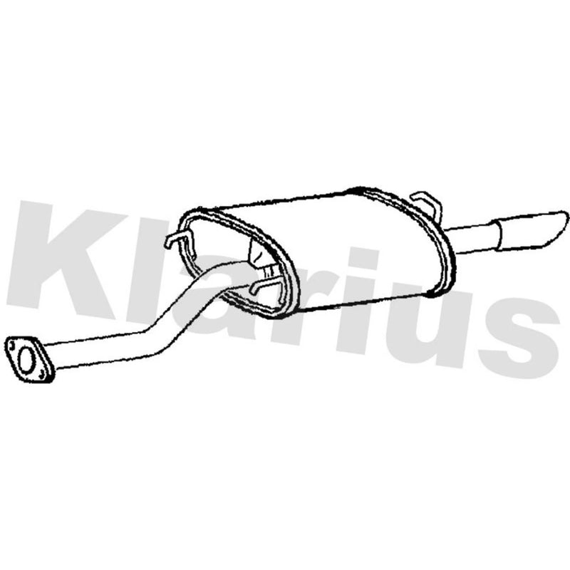 Klarius Box With Tail Pipe Rear fits MG Zs 2001-2005