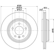 Mintex 2 x Externally Vented Brake Discs fits BMW 3 1999-2007