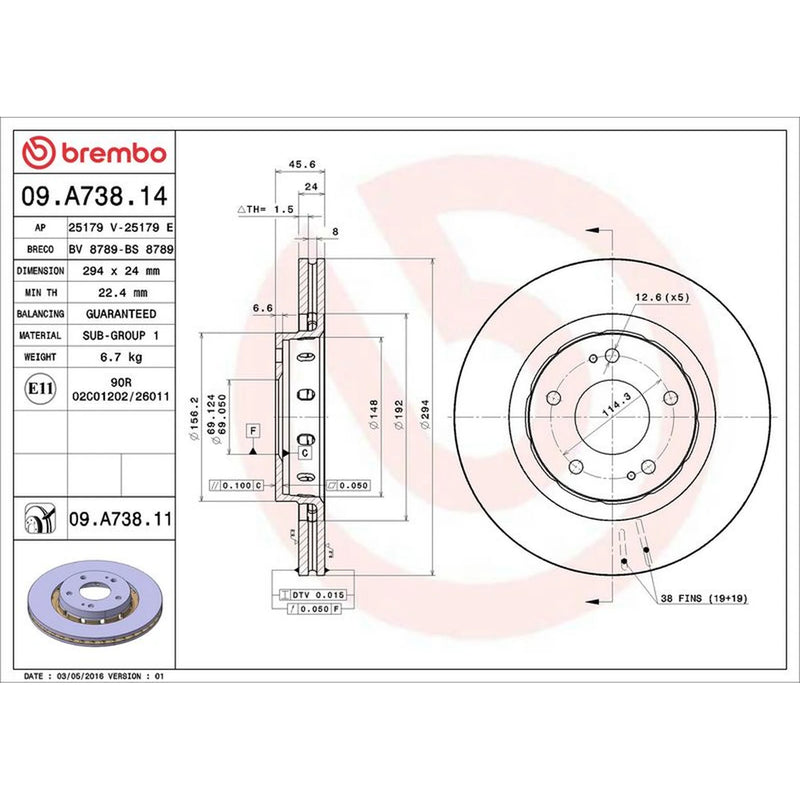 Brembo Front & Rear Brake Discs & Pads fits Mitsubishi Outlander II 2006-2012