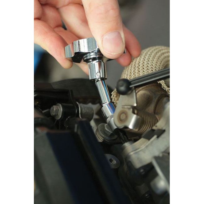Laser Palm Grip Ratchet with Universal Joint 1/4"D 6691 Laser - Dynamic Drive