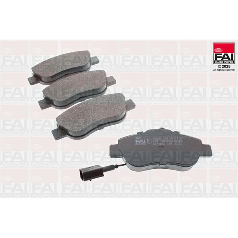 FAI Front Brake Pad Set fits Fiat 500 2007 on 1.3
