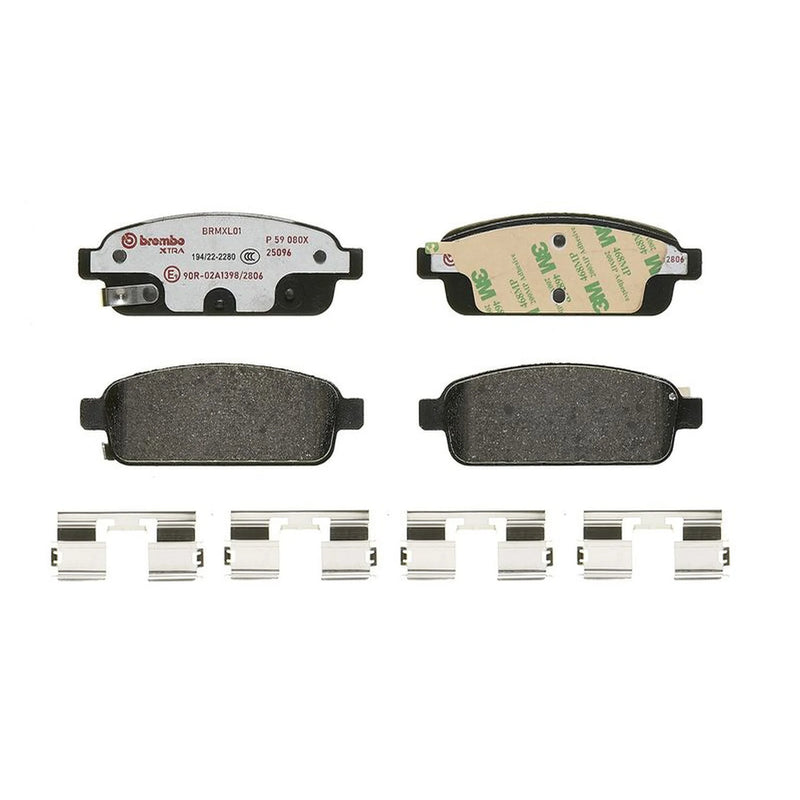 Brembo 4 x Rear Brake Pad Set fits Chevrolet Aveo 2013 on 1.4