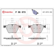 Brembo Front & Rear Pads fits Alpina B6 Gran 2014-2016