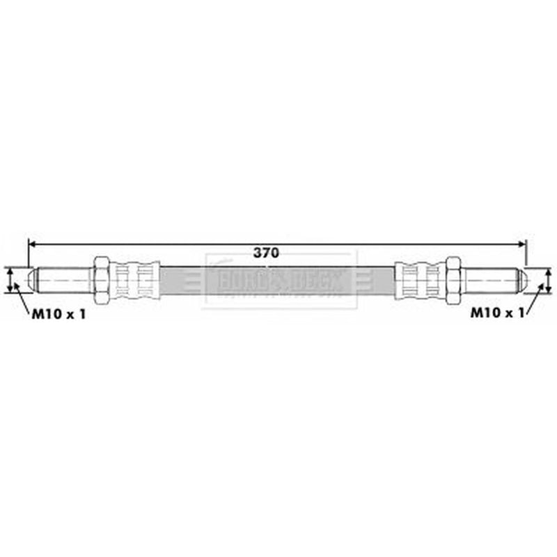 Borg & Beck Brake Hydraulic Hose Line Front Right BBH6247