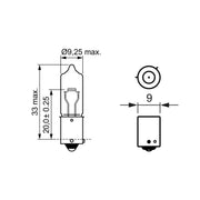 Bosch Indicator Turn Signal Bulb BAY9s 24V 21W fits Scania 4 - Series 1995-2008