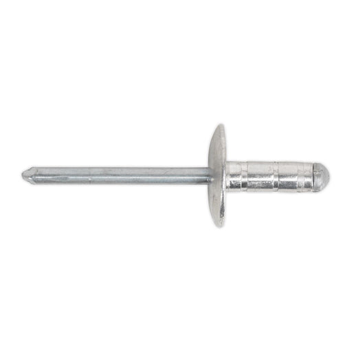 Sealey Aluminium Multi-Grip Rivet Large Flange 4.8 x 13mm Pk of 200 RM4813L Sealey  - Dynamic Drive