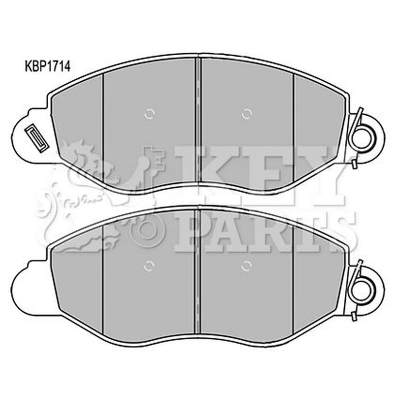 Key Parts 4 x Front Brake Pad Set fits Ford Transit 2000-2006 2.0