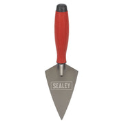 Sealey Stainless Steel Sharp Pointing Trowel with Rubber Handle 140mm T1222 Sealey - Dynamic Drive