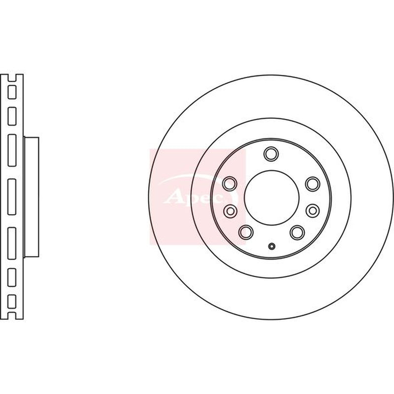 Apec Front Brake Vented Discs & Pads fits Mazda CX-7 2007-2013 2.2 2.3