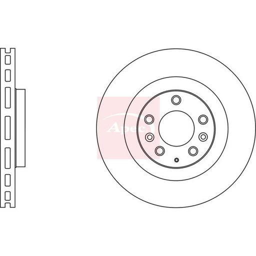 Apec 2 x Vented Brake Discs fits Mazda CX-7 2007-2013 2.2 2.3
