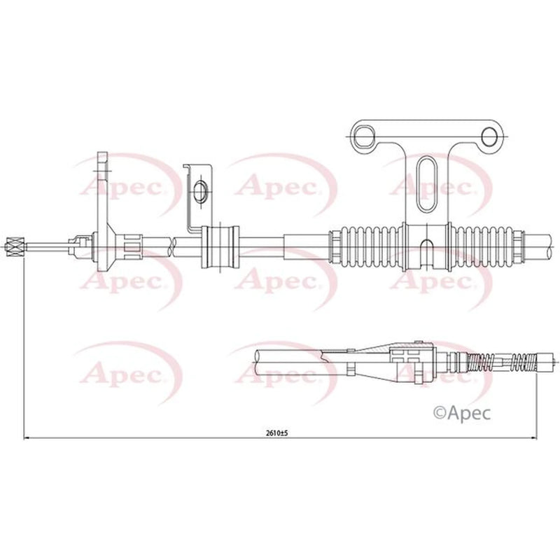Apec Handbrake Cable Right Rear CAB1257