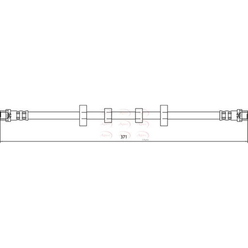 Apec Brake Hydraulic Hose Line Front fits VW Transporter 1990-2003
