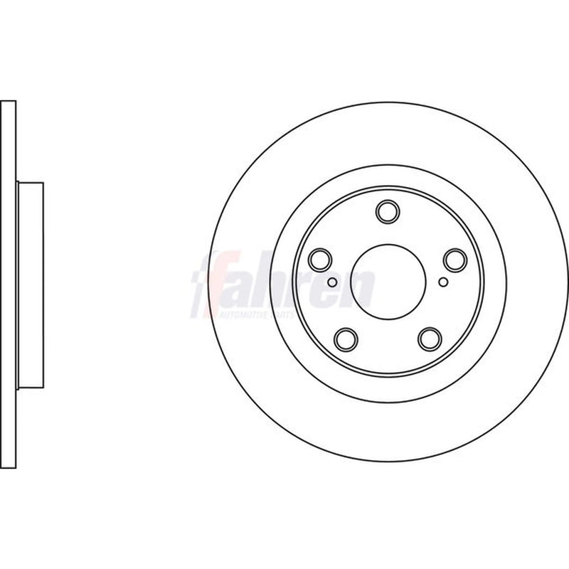 Fahren 2 x Solid Rear Brake Discs FBD6299