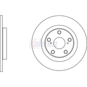 Fahren 2 x Solid Brake Discs fits Toyota Avensis 2008-2018 1.6 1.8 2.0 2.2