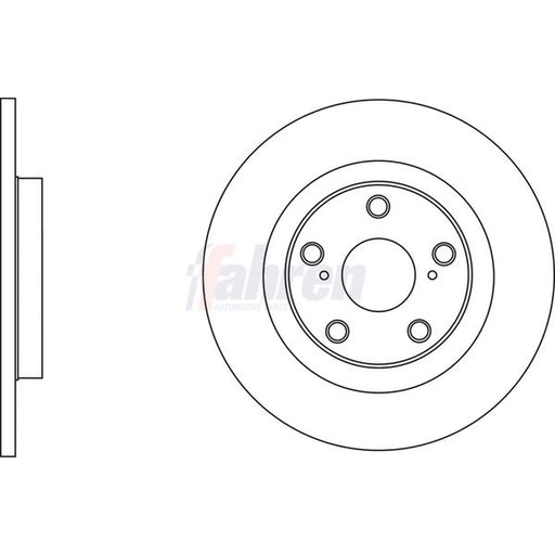 Fahren 2 x Solid Brake Discs fits Toyota Avensis 2008-2018 1.6 1.8 2.0 2.2