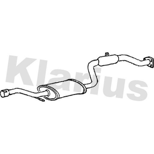 Klarius Box With Centre Pipe Centre fits Volvo S40 I 1995-2003 1.6 1.8 2.0