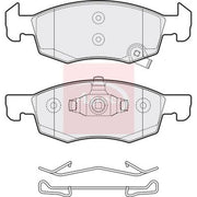 Apec Front Brake Vented Discs & Pads fits Opel Corsa E Hatchback 2014 on 1.4