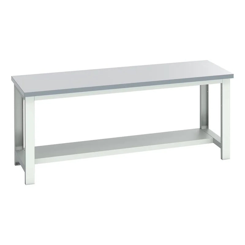 Bott Cubio Bench with Half Shelf, ESD Laminate Clad Top 2000 x 750mm