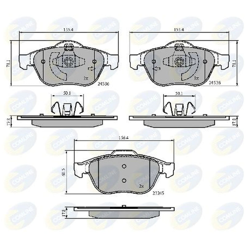 Comline Front & Rear Brake Discs & Pads fits Renault Scénic II 2005-2008 2.0