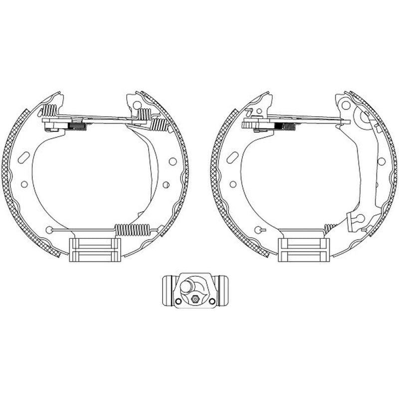 Mintex Brake Shoe Set Axle Kit fits Ford Mondeo 1993-2000 1.6 1.8