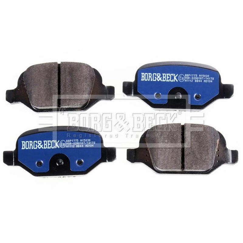 Borg & Beck Front & Rear Brake Discs & Pads fits Abarth 500 2008 on 1.4