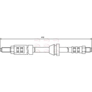Apec Brake Hydraulic Hose Line Front fits Ford Escort 1983-1990