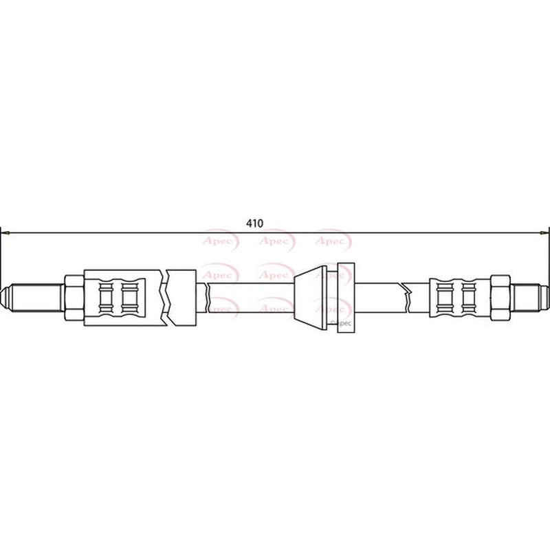 Apec Brake Hydraulic Hose Line Front fits Ford Escort 1983-1990