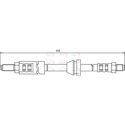 Apec Brake Hydraulic Hose Line Front fits Ford Escort 1983-1990