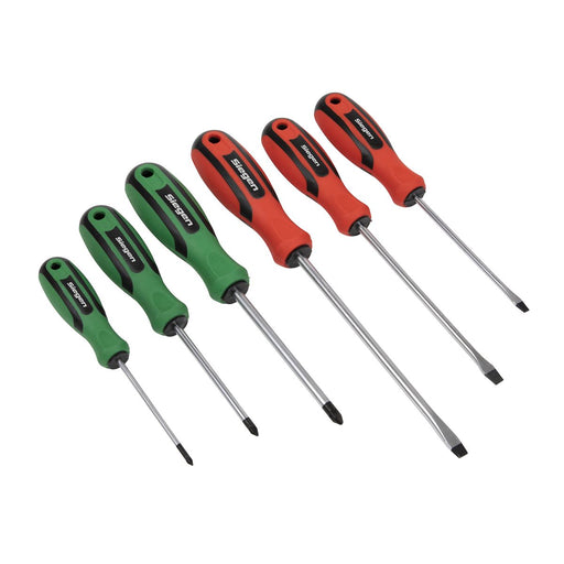 Sealey Soft Grip Screwdriver Set 6pc S0615 Siegen by Sealey - Dynamic Drive