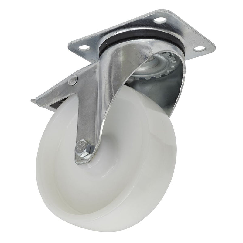 Sealey Castor Wheel Swivel Plate with Total Lock125mm SCW4125SPL Sealey - Dynamic Drive