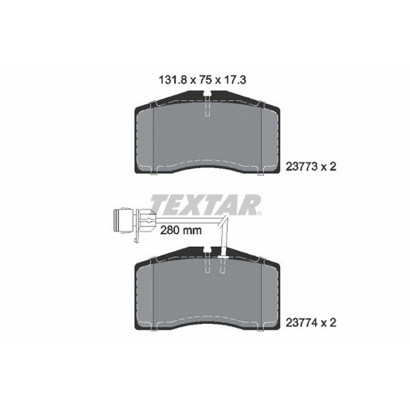 Textar Front Brake Pad Set 2377301