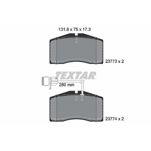 Textar Front Brake Pad Set 2377301