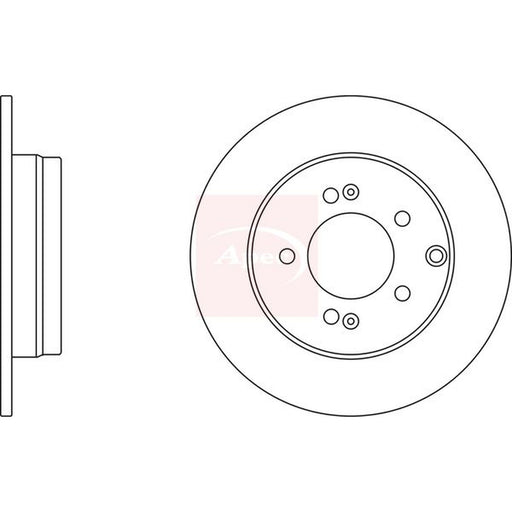 Apec 2 x Solid Brake Discs fits Hyundai Sonata V 2005-2010 2.0 2.4 3.3