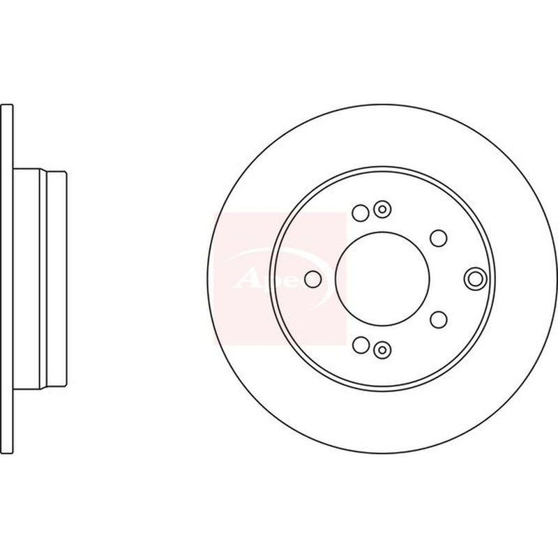 Apec Rear Brake Solid Discs & Pads fits Hyundai Sonata V 2005-2010 2.0 2.4 3.3