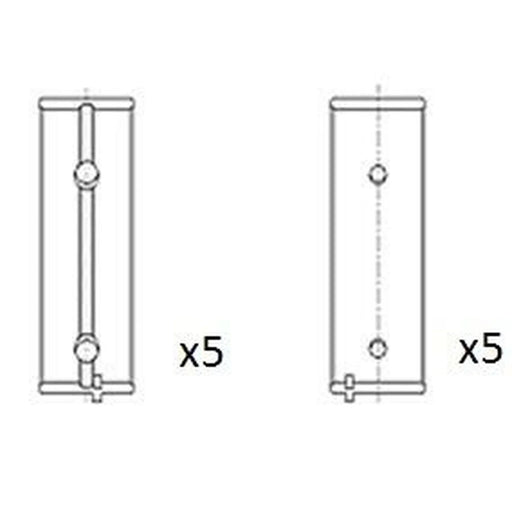 FAI Main Bearing Set 53.7mm fits Citroën Ax 1986-1998 1.4
