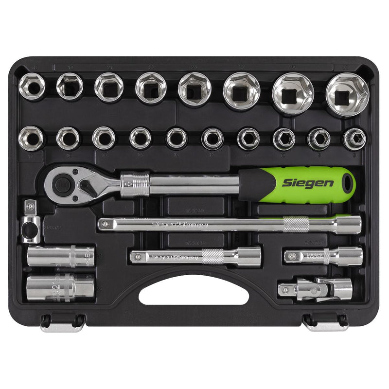 Siegen Siegen Extending Ratchet Socket Set 1/2"Sq Drive 26pc S01288 Siegen - Dynamic Drive
