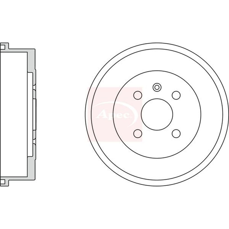 Apec Brake Drum Assembly Rear fits Opel Astra F 1994-1998 1.6