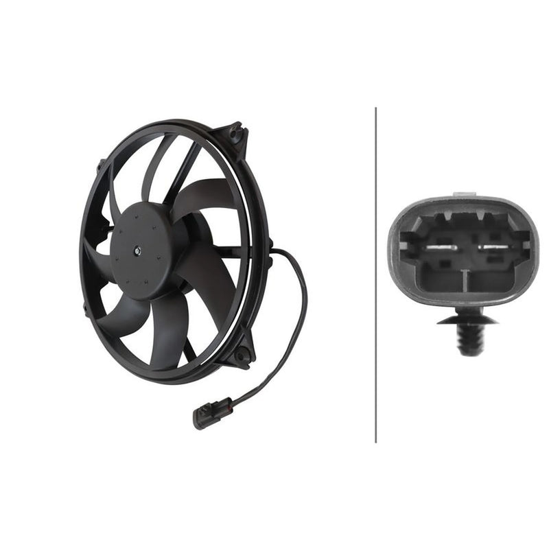 Hella Engine Cooling Fan fits Citroën Berlingo Box Body/Mpv 2010-2018 1.6