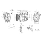 Hella Air Conditioning Compressor fits Fiat Talento 2016 on 1.6
