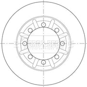 Borg & Beck 2 x Vented Rear Brake Discs BBD32626-x2