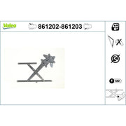 Valeo Electric Window Regulator Lifter Right Rear 861203