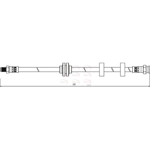Apec Brake Hydraulic Hose Line Front fits Fiat Doblo 2003 on 1.9