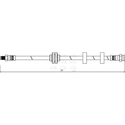 Apec Brake Hydraulic Hose Line Front HOS3974