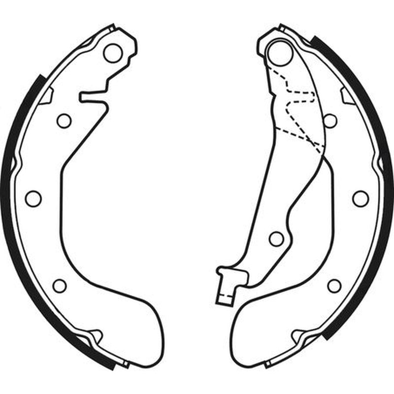 Abtex Brake Shoe Set Axle Kit fits Chevrolet Aveo 2011-2015 1.2 1.3 1.4 1.6