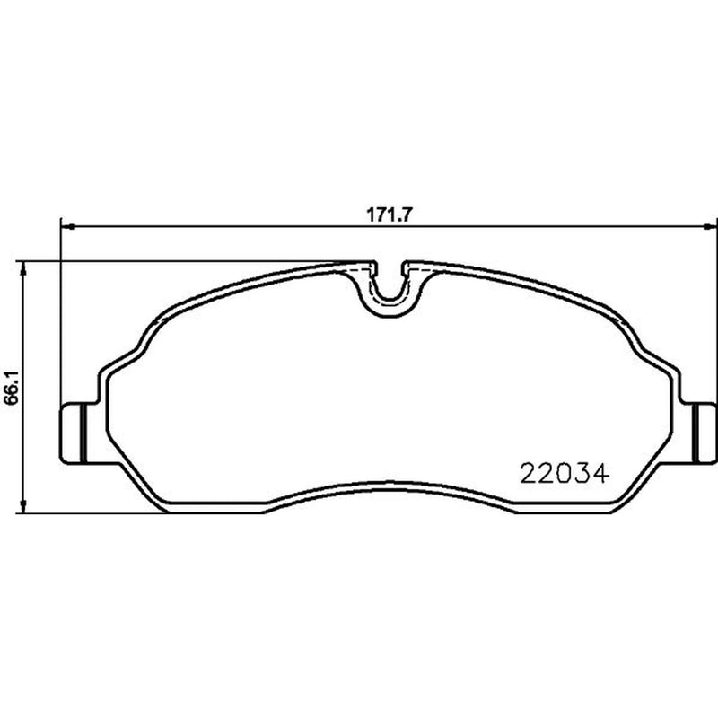 DON Front Brake Pad Set fits Ford Tourneo Custom V362 Bus 2012-2023 1.0 2.0 2.2