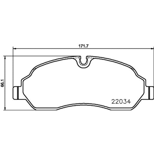 Mintex Front Brake Pad Set fits Ford Tourneo Custom V362 Bus 2012-2023